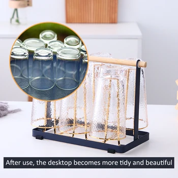 Cup drying rack 6 glass metal water filter bracket non-slip cup storage box Nordic wrought iron cup holder drying cup holder New
Cup drying rack 6 glass metal water filter bracket non-slip cup storage box Nordic wrought iron cup holder drying cup holder New