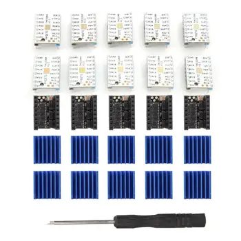 TMC2208 V1.2 Stepper Motor Driver Kit with Heat Sink and Stepstick Protector for 3D Printer
TMC2208 V1.2 Stepper Motor Driver Kit with Heat Sink and Stepstick Protector for 3D Printer