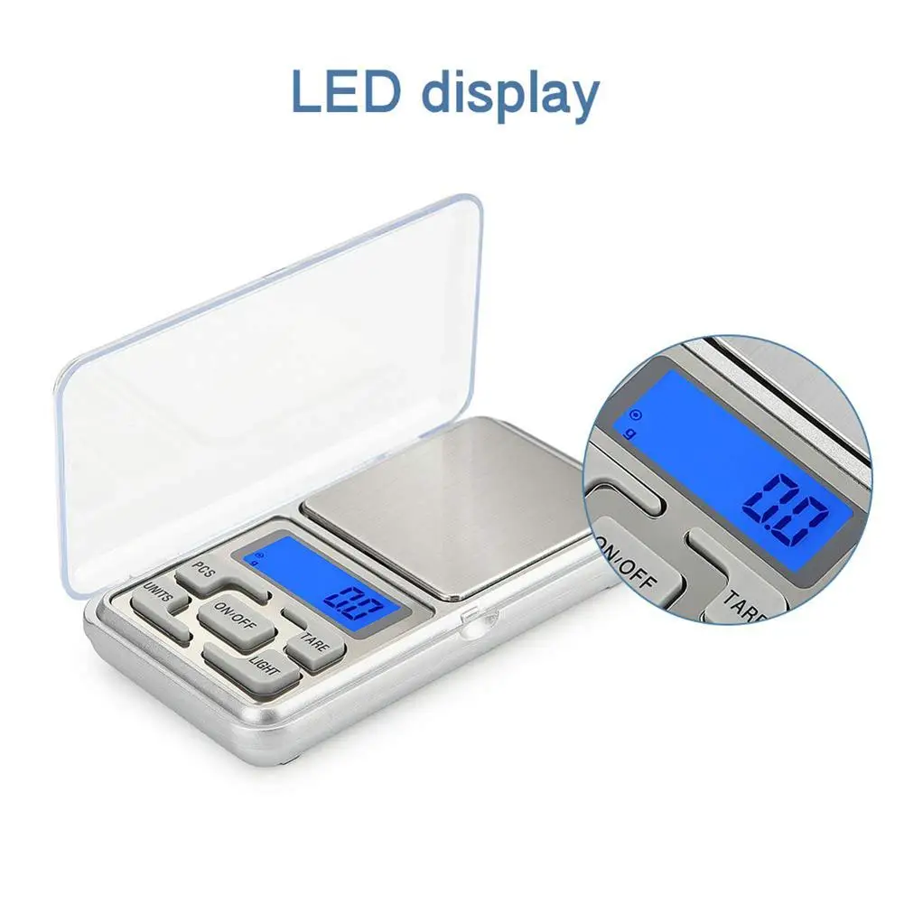 500g/0.01g Mini Precise LCD Digital Jewelry Electronic Scale Weighing Balance Kitchen Scales High Accuracy Weigh Balance Pockets
500g/0.01g Mini Precise LCD Digital Jewelry Electronic Scale Weighing Balance Kitchen Scales High Accuracy Weigh Balance Pockets