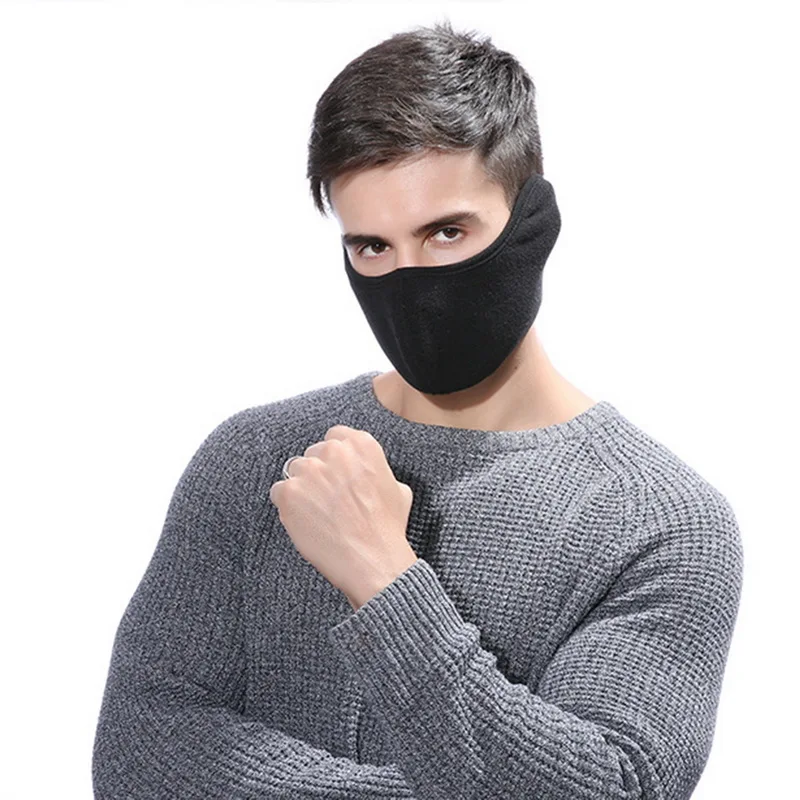 

Warm Unisex Thermal Breathable Respirators Masks Outdoor Riding Cotton Velvet Masks Men Women Windproof Earmuffs Mouth-muffle