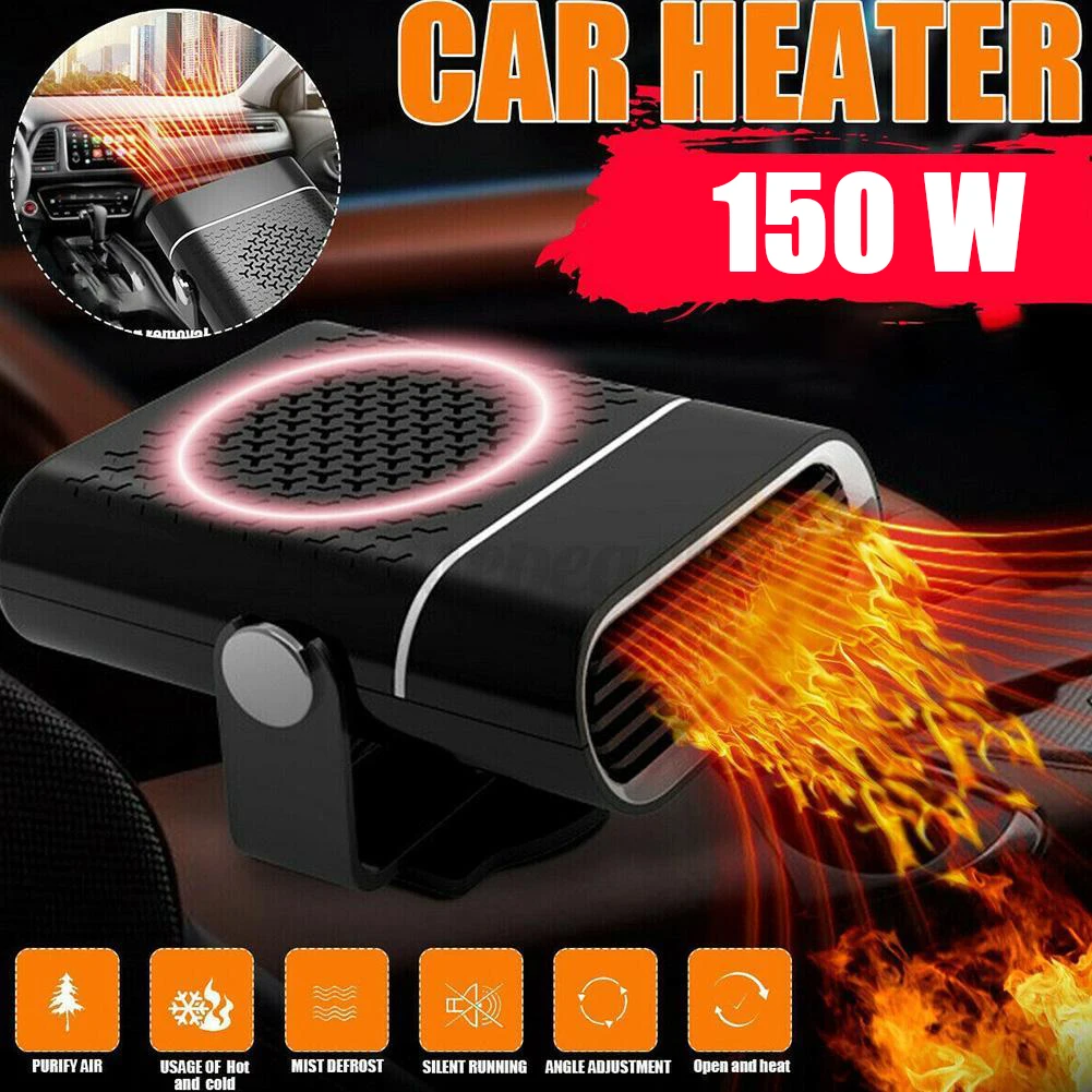 

12V/24V 150W Car Heater Electric Cooling Heating Fan Portable Electric Dryer Windshield Defogging Demister Defroster