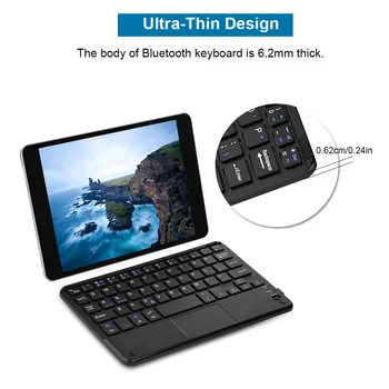 New Black Ultra-Slim Mini Wireless Bluetooth Keyboard with Touchpad for Windows PC Android Tablet
New Black Ultra-Slim Mini Wireless Bluetooth Keyboard with Touchpad for Windows PC Android Tablet