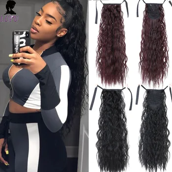 LUPU Synthetic Ponytail With High Temperature Synthetic False Hair Extensions Women's Long Curly Drawstrings Hair Tail 
LUPU Synthetic Ponytail With High Temperature Synthetic False Hair Extensions Women's Long Curly Drawstrings Hair Tail