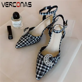 VERCONAS 2020 Fashion Woman Sandals Woman Pumps Classic Design Crystal Decoration Casual Pointed Toe Thin High Heels Shoes Woman
VERCONAS 2020 Fashion Woman Sandals Woman Pumps Classic Design Crystal Decoration Casual Pointed Toe Thin High Heels Shoes Woman