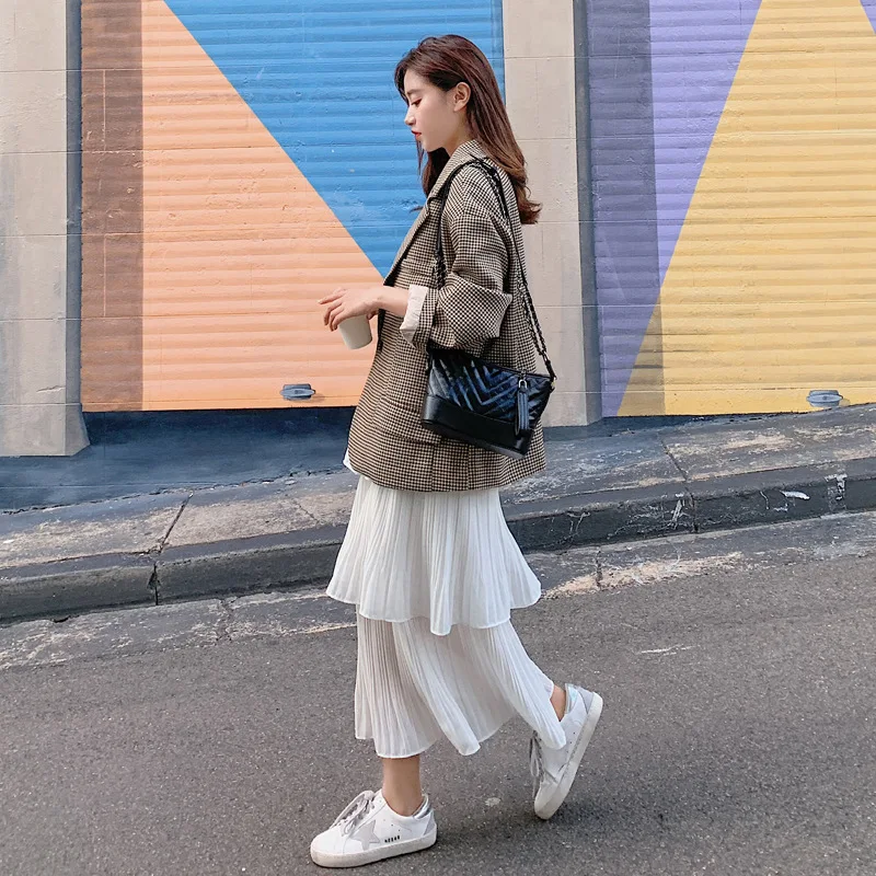 Plaid Small Suit Coat Women's Korean-style Loose-Fit Western Style 2019 Autumn New Style Tops Casual Retro Long Sleeve Suit
Plaid Small Suit Coat Women's Korean-style Loose-Fit Western Style 2019 Autumn New Style Tops Casual Retro Long Sleeve Suit