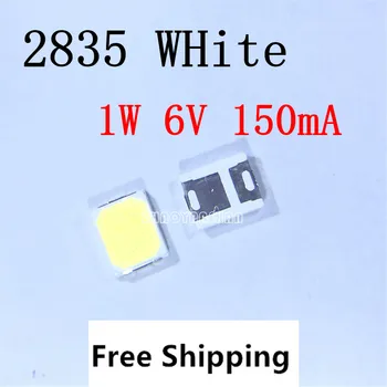 

1000pcs X Led Lamp 1W 2835 White 1W 6V 130-140LM Led Diode SMD super-bright-leds High Power Free Shipping SMD LED