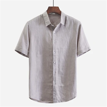 Men Summer Fashion Japan Style Simple Design Linen Turn Down Square Collar Short Sleeve Solid Color Slim Fit High Quality Shirt
Men Summer Fashion Japan Style Simple Design Linen Turn Down Square Collar Short Sleeve Solid Color Slim Fit High Quality Shirt