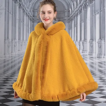 900 European and American Women's Cloaks Winter Clothing High-end Imitation Rex Rabbit Fur Shawl Winter Capes with Hoods
900 European and American Women's Cloaks Winter Clothing High-end Imitation Rex Rabbit Fur Shawl Winter Capes with Hoods