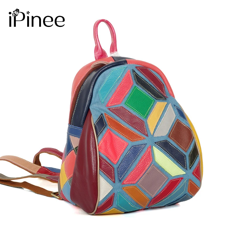 iPinee High Quality Cowhide Leather Backpack Women Genuine Leather Knapsack Female Vintage Multicolor Patchwork Packsack
iPinee High Quality Cowhide Leather Backpack Women Genuine Leather Knapsack Female Vintage Multicolor Patchwork Packsack