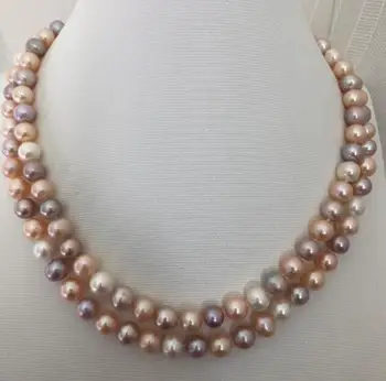 two strands 9-10mm south sea round multicolor pearl necklace 18"-19"
two strands 9-10mm south sea round multicolor pearl necklace 18"-19"