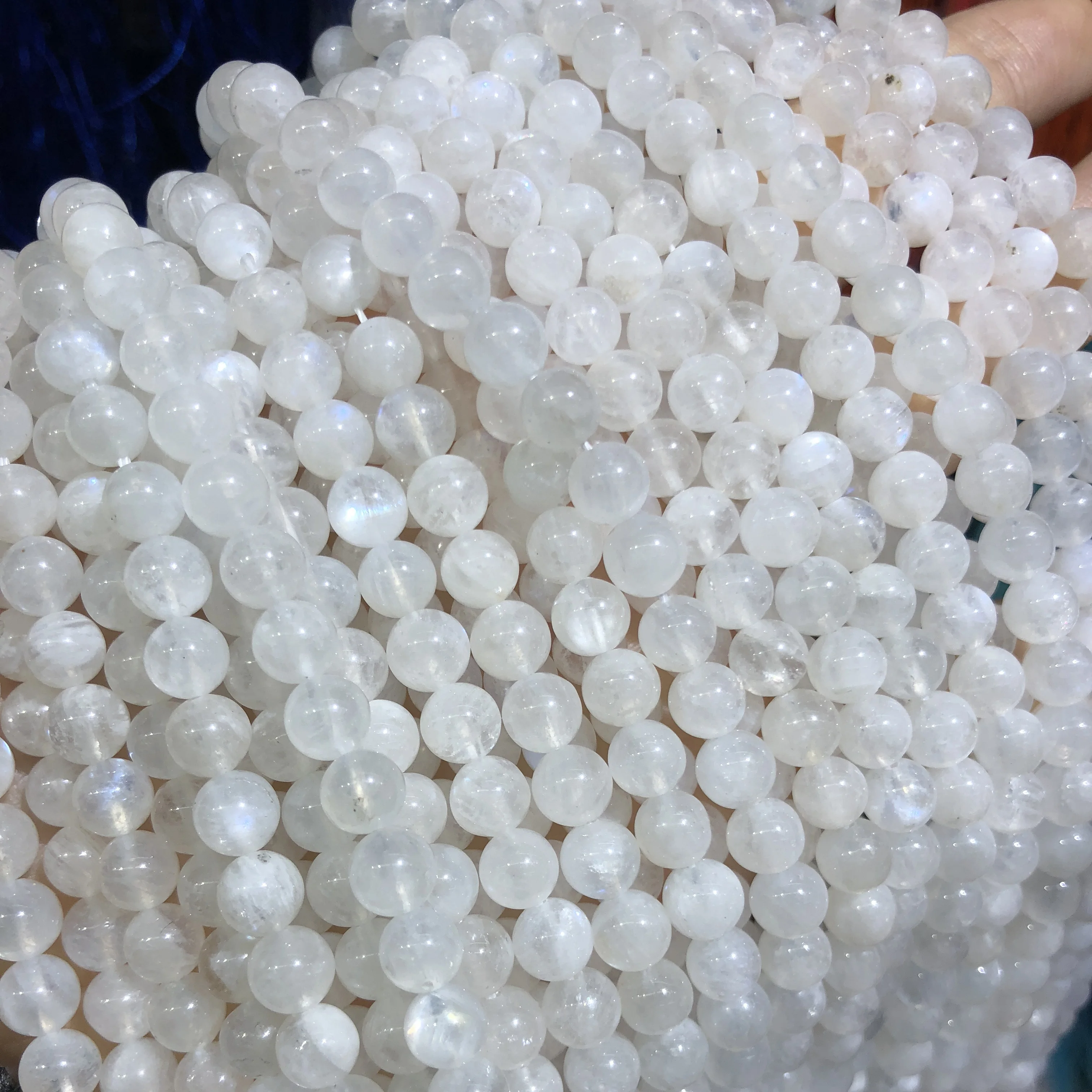 Natural Stone Blue Moonstone Beads Round Loose Spacer Beads for Jewelry Making DIY Necklace Bracelet Accessories 
Natural Stone Blue Moonstone Beads Round Loose Spacer Beads for Jewelry Making DIY Necklace Bracelet Accessories