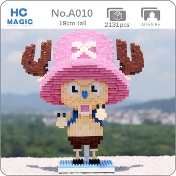 

HC A010 Anime One Piece Tony Chopper Pirate Animal Pet 3D Model DIY Mini Diamond Blocks Bricks Building Toy for Children no Box