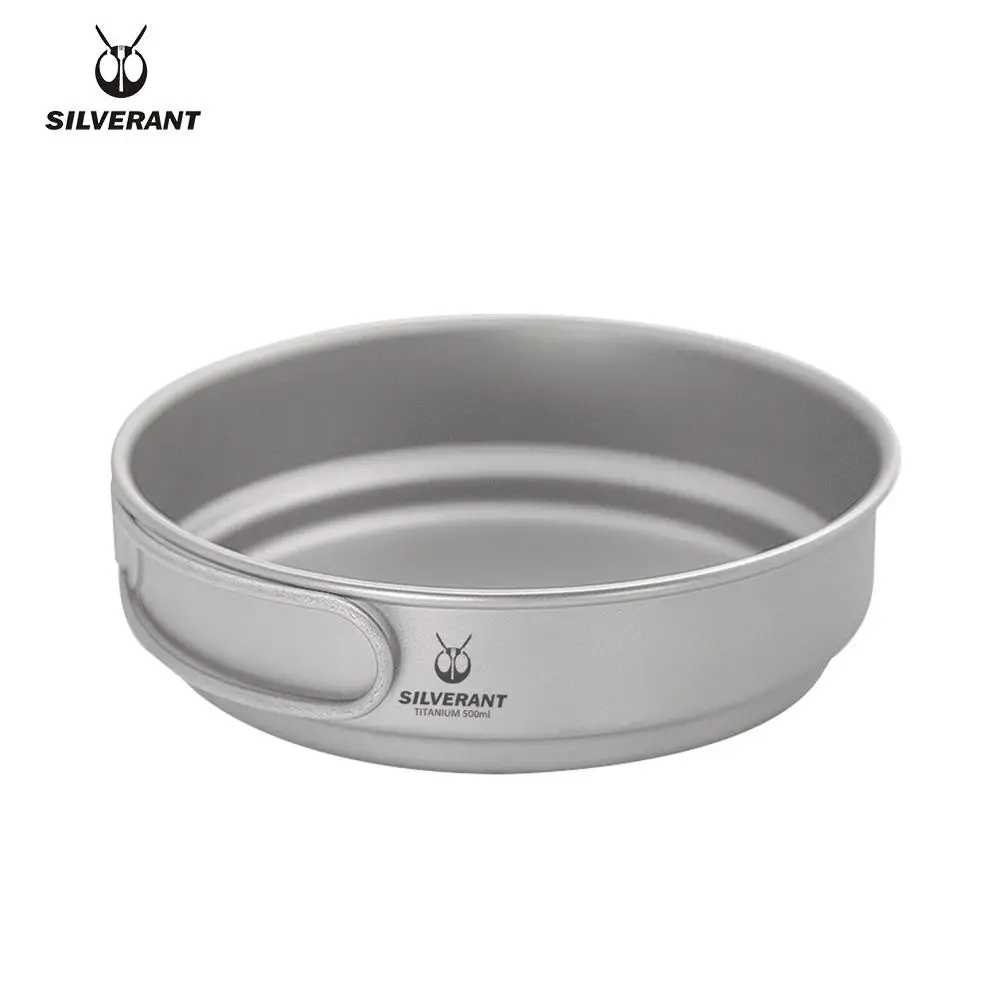 Silverant Titanium Pan 500ml Fried Egg EDC Camping Cooking Equipment For Camping Plate Survival Tool With Folding Handle
Silverant Titanium Pan 500ml Fried Egg EDC Camping Cooking Equipment For Camping Plate Survival Tool With Folding Handle