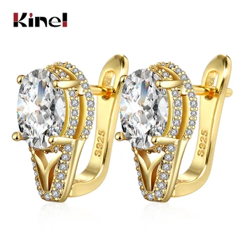Kinel Trendy Geometric CZ Zircon Stud Earrings For Women Gold Color Zirconia Bridal Wedding Earrings Ear Studs Fashion Jewelry
Kinel Trendy Geometric CZ Zircon Stud Earrings For Women Gold Color Zirconia Bridal Wedding Earrings Ear Studs Fashion Jewelry