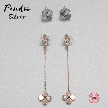 PANDOO Fashion Charm Sterling Silver Original 1:1 Copy, Lucky Clover Long Fashion Stud Earrings Women Luxury Jewelry Gifts
PANDOO Fashion Charm Sterling Silver Original 1:1 Copy, Lucky Clover Long Fashion Stud Earrings Women Luxury Jewelry Gifts