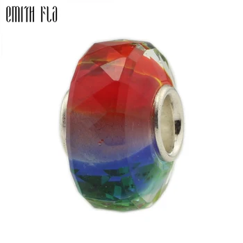 Dropshiping Rainbow Color Bead Charms With Authentic 925 Sterling Silver Fit European Charm Bracelet Women Beads Silver Jewelry 
Dropshiping Rainbow Color Bead Charms With Authentic 925 Sterling Silver Fit European Charm Bracelet Women Beads Silver Jewelry