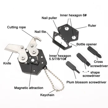 Multifunctional Folding Stainless Steel Swiss Army Knife Screwdriver Opener Bit Cutter Ruler Repair Tool Outdoor Multi-tool
Multifunctional Folding Stainless Steel Swiss Army Knife Screwdriver Opener Bit Cutter Ruler Repair Tool Outdoor Multi-tool