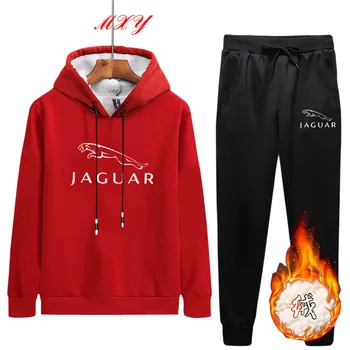JAGUAR Men's Inner Layer with Fluff Keep Warm Running Set Solid Color Jogging Outdoor Sports Suit Hooded Sport Clothes Print
JAGUAR Men's Inner Layer with Fluff Keep Warm Running Set Solid Color Jogging Outdoor Sports Suit Hooded Sport Clothes Print