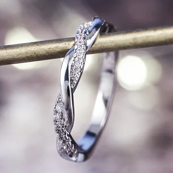 Huitan Romantic Simple Rings For Girl Fashion Modern Twist Shaped Design With Micro Paved Minimalist Stylish Cool Accessories
Huitan Romantic Simple Rings For Girl Fashion Modern Twist Shaped Design With Micro Paved Minimalist Stylish Cool Accessories