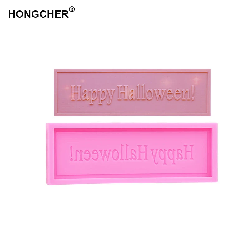 New Happy Halloween! Letter Epoxy Silicone Mold Holiday Fondant Mould Rectangle Square Chocolate Biscuit Cake Decoration Molds
New Happy Halloween! Letter Epoxy Silicone Mold Holiday Fondant Mould Rectangle Square Chocolate Biscuit Cake Decoration Molds