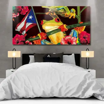 Frog in Flower Puerto Rico Flag Canvas Painting HD Printed Poster Modern Art Wall Pictures For Home Decoration Living Room Gifts 
Frog in Flower Puerto Rico Flag Canvas Painting HD Printed Poster Modern Art Wall Pictures For Home Decoration Living Room Gifts