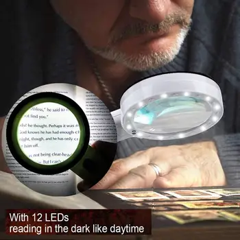 1pcs 30X 12LED Lights Magnifying Glass High Magnification Handheld Magnifying Glass Double Lens Upgraded Magnifier Lamp
1pcs 30X 12LED Lights Magnifying Glass High Magnification Handheld Magnifying Glass Double Lens Upgraded Magnifier Lamp