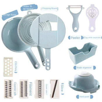 12 Pieces Wheat Straw Multi-functional Kitchen Tools Shredding Machine Chopper Peeler Vegetable Cutter
12 Pieces Wheat Straw Multi-functional Kitchen Tools Shredding Machine Chopper Peeler Vegetable Cutter