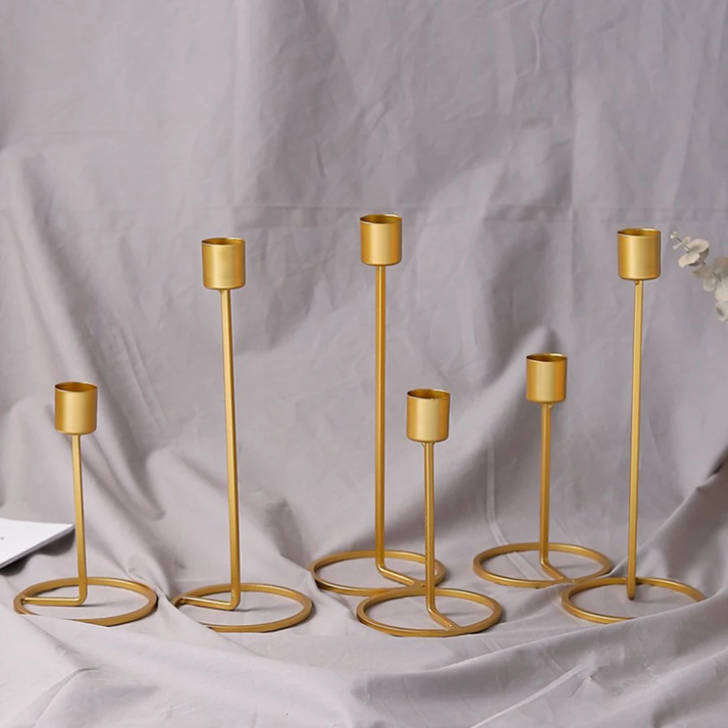 Vintage Iron Candle Holder Candlestick Tealight Wedding Party Home Decor Gold Vintage Iron Candle Holder Candlestick Tealight Wedding Party Home Decor Gold