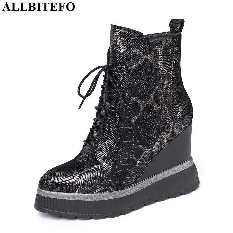 ALLBITEFO new winter snow women boots genuine leather wedges heel platform ankle boots for women martin boots women heels
ALLBITEFO new winter snow women boots genuine leather wedges heel platform ankle boots for women martin boots women heels