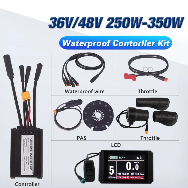 

Waterproof Connector for Electric Bicycle, Controller, Throttle Brake, LCD8H, PAS, 250W, 14A