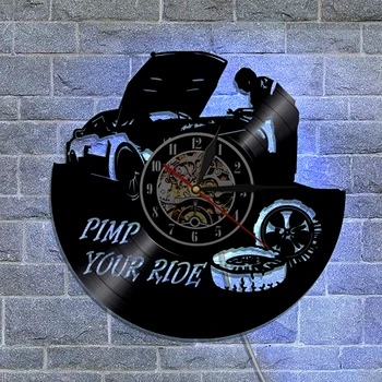 Repairing Car Vinyl Wall Clock Modern Design LED Lighting Clocks Classic CD Wall Watch 3D Decorative Home Decor Silent 12 inch
Repairing Car Vinyl Wall Clock Modern Design LED Lighting Clocks Classic CD Wall Watch 3D Decorative Home Decor Silent 12 inch