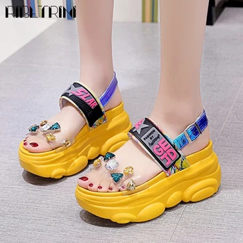 RIBETRINI Girl Sweet Transparent Pvc Shoes Fashion Letters Decorating Platform Women Sandals Summer Rhinestone Sandals
RIBETRINI Girl Sweet Transparent Pvc Shoes Fashion Letters Decorating Platform Women Sandals Summer Rhinestone Sandals