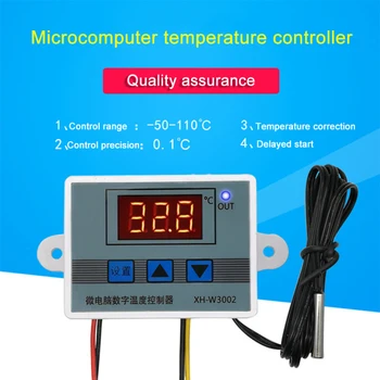 XH-W3002 Microcomputer Digital Thermostat Temperature Control Switch 110V-220V 1500W Temperature Controller
XH-W3002 Microcomputer Digital Thermostat Temperature Control Switch 110V-220V 1500W Temperature Controller