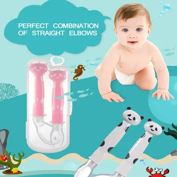 2Pcs/set Baby Silicone Soft Feeding Spoon Tableware Panda Cartoon Spoons Dishes Infant Utensils Learning Spoons
2Pcs/set Baby Silicone Soft Feeding Spoon Tableware Panda Cartoon Spoons Dishes Infant Utensils Learning Spoons