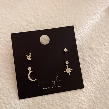 2020 New Arrival Metal Trendy Star Women Dangle Earrings Star Moon Earrings Suit Small Simple Elegant Jewelry For Women
2020 New Arrival Metal Trendy Star Women Dangle Earrings Star Moon Earrings Suit Small Simple Elegant Jewelry For Women