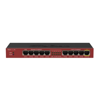 Mikrotik RB2011iL-IN POE Router smallform factor EthernetRouter with 5x10/100/1000 Ethernet Ports, 5x10/100/100 Ethernet Ports
Mikrotik RB2011iL-IN POE Router smallform factor EthernetRouter with 5x10/100/1000 Ethernet Ports, 5x10/100/100 Ethernet Ports