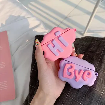 For AirPod 2 Case 3D HI BYE Cloud Letter Cartoon Soft Silicone Wireless Earphone Cases For Apple Airpods Case Cute Cover Funda
For AirPod 2 Case 3D HI BYE Cloud Letter Cartoon Soft Silicone Wireless Earphone Cases For Apple Airpods Case Cute Cover Funda