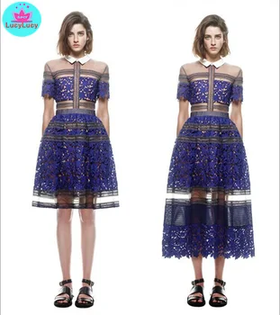 2019 summer new European and American style lace embroidered stitching dress Zippers Lace Short Sheath Office Lady
2019 summer new European and American style lace embroidered stitching dress Zippers Lace Short Sheath Office Lady