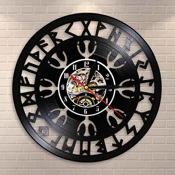 Mysterious Norse Magick Viking Compass Wall Clock Norse Talisman Aegishjalmr Helm of Awe Protection Symbol Vinyl Record Clock
Mysterious Norse Magick Viking Compass Wall Clock Norse Talisman Aegishjalmr Helm of Awe Protection Symbol Vinyl Record Clock