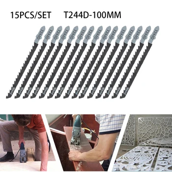 10/15pcs T244D 100mm High Carbon Steel Jig Saw Set Fast-Cutting Reciprocating Jigsaw Blade For Wood Board Plastic Cutting
10/15pcs T244D 100mm High Carbon Steel Jig Saw Set Fast-Cutting Reciprocating Jigsaw Blade For Wood Board Plastic Cutting