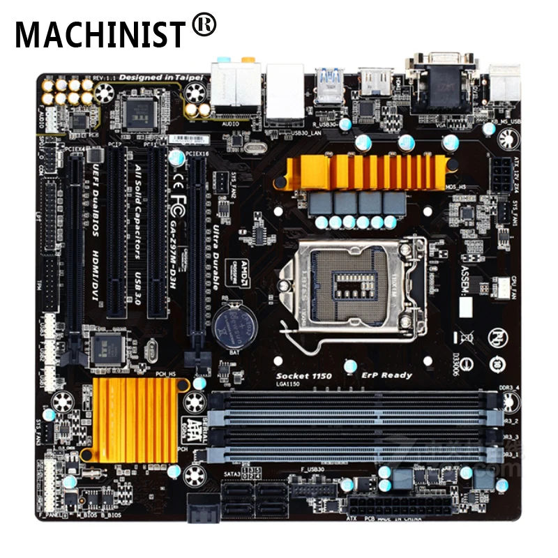 For Gigabyte Z97M-D3H Desktop motherboard MB Intel Z97 LGA 1150 micro ATX DDR3 32GB SATA3.0 USB3.0 100% fully Tested
For Gigabyte Z97M-D3H Desktop motherboard MB Intel Z97 LGA 1150 micro ATX DDR3 32GB SATA3.0 USB3.0 100% fully Tested