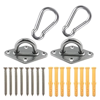 Heavy Duty Hammock Hanging Kit Eye Plates Ceiling Wall Mount Anchor Hooks Hanger for Hammock Swing Chair
Heavy Duty Hammock Hanging Kit Eye Plates Ceiling Wall Mount Anchor Hooks Hanger for Hammock Swing Chair