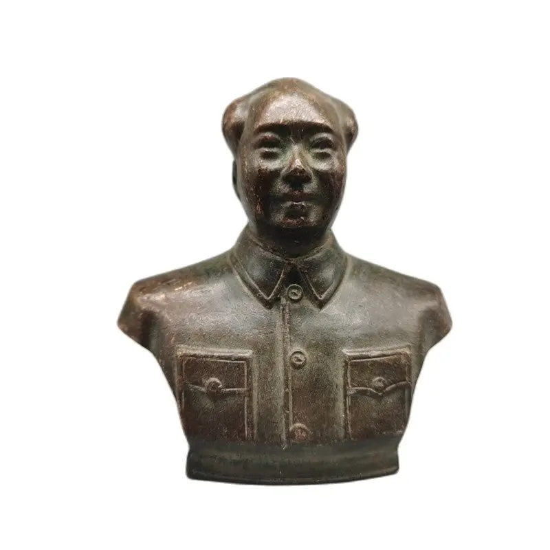 

Chinese Old Bronze Statue Of Pure Copper Chairman Mao Portraitstatue