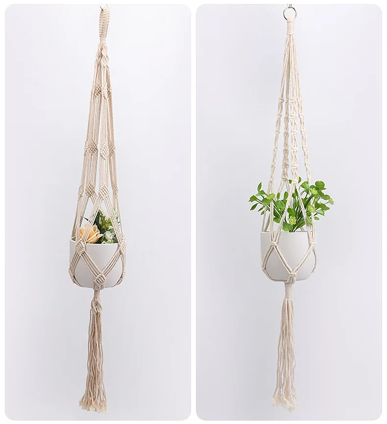 90/105cm Handmade Macrame Plant Hanger Hc35e42c33c744c099f60a23fd3affcf6t