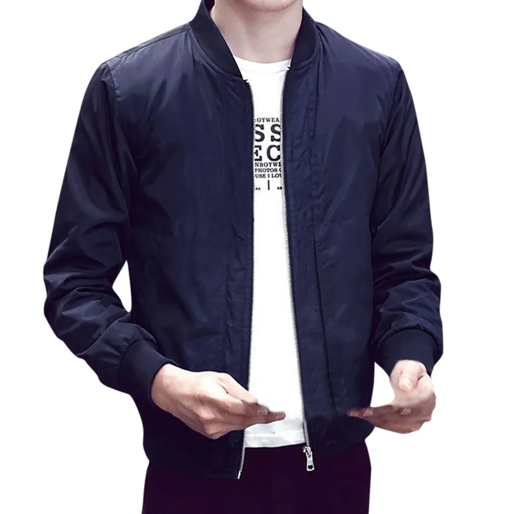 Men's autumn winter casual jacket men's fashion solid color round neck zipper long sleeve jacket men's clothes
Men's autumn winter casual jacket men's fashion solid color round neck zipper long sleeve jacket men's clothes