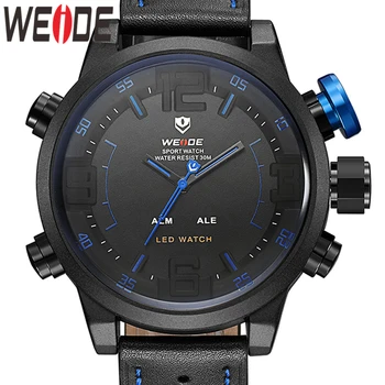 WEIDE Fashion Men Sport Watch Leather Strap Wristwatches Dual Display Quartz Watch Brand Casual Male Clock Relojes Para Hombre
WEIDE Fashion Men Sport Watch Leather Strap Wristwatches Dual Display Quartz Watch Brand Casual Male Clock Relojes Para Hombre