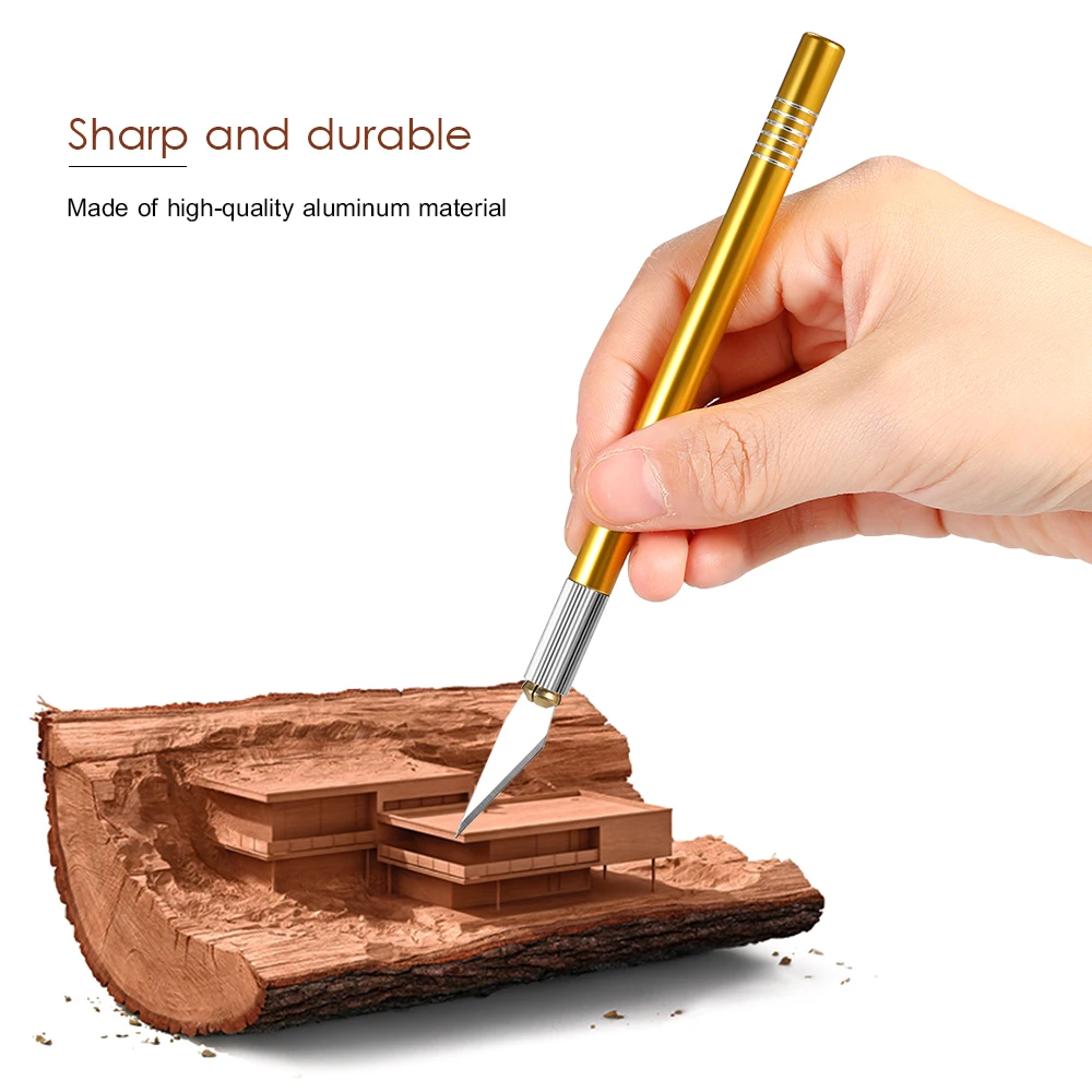 High-quality Precision Engraving Craft Knife Set Wood Carving Pens Tools with 12 Blades and Safety Cap for Cutting and Trimming
High-quality Precision Engraving Craft Knife Set Wood Carving Pens Tools with 12 Blades and Safety Cap for Cutting and Trimming