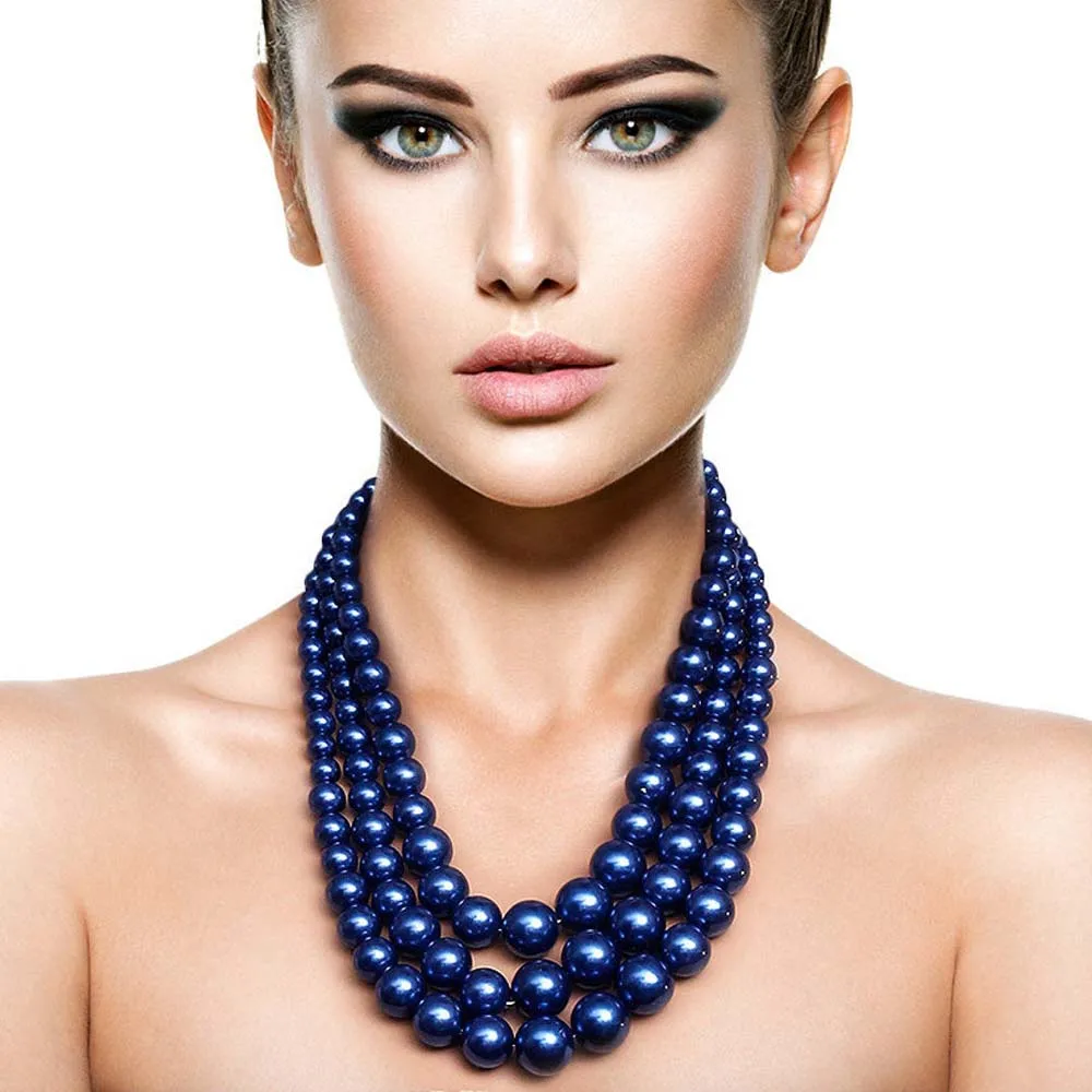 Sorority inspired blue jewelry sets Vintage Statement Accessory Zeta Phi Beta Multi layer pearl Neckalce Jewelry
Sorority inspired blue jewelry sets Vintage Statement Accessory Zeta Phi Beta Multi layer pearl Neckalce Jewelry