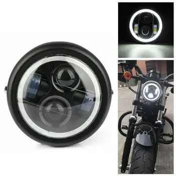 1 Pcs 6.5 " LED Retro Motorcycle Headlight Running Light Headlamp Bulb with Angel Ring for Sportster Cafe Racer Bobber Iron 883
1 Pcs 6.5 " LED Retro Motorcycle Headlight Running Light Headlamp Bulb with Angel Ring for Sportster Cafe Racer Bobber Iron 883