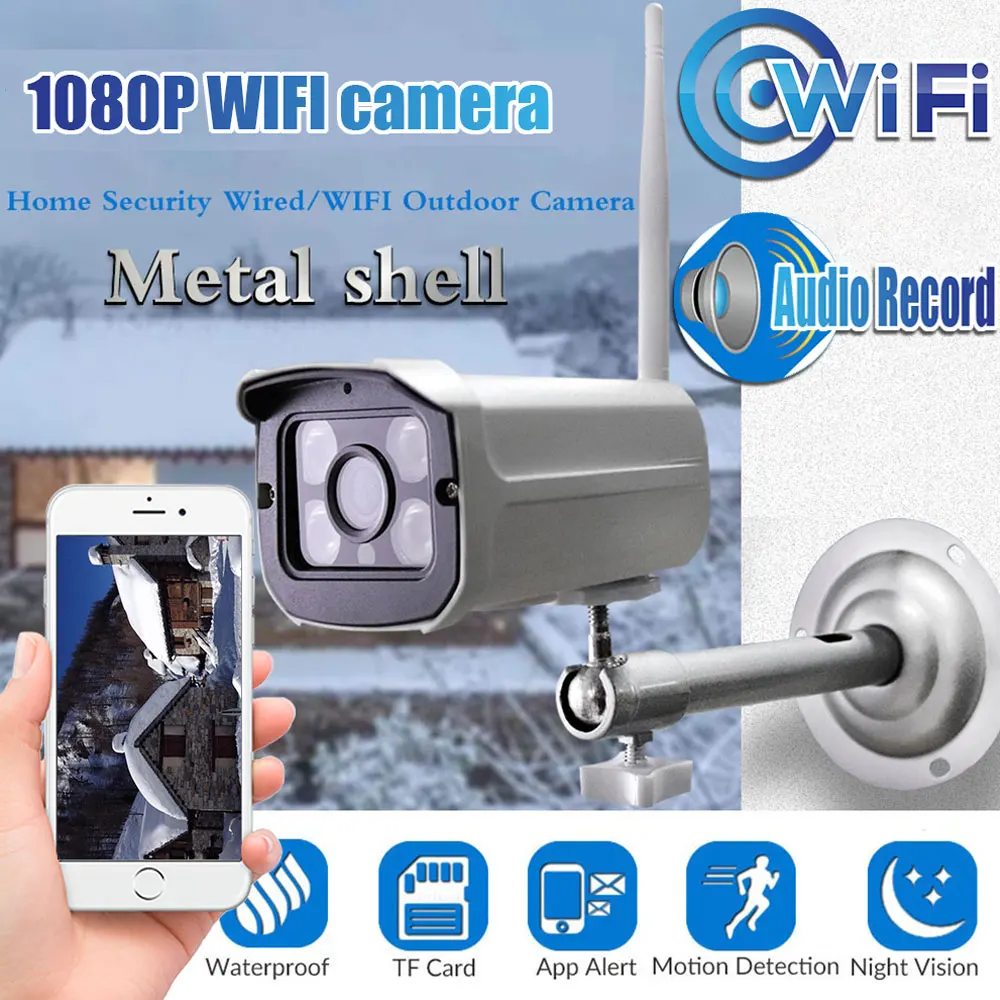 HD 1080P 720P IP Camera Waterproof Wifi ONVIF Wireless P2P CCTV Bullet Outdoor Camera With MiscroSD Card Slot Max 64G Yoosee
HD 1080P 720P IP Camera Waterproof Wifi ONVIF Wireless P2P CCTV Bullet Outdoor Camera With MiscroSD Card Slot Max 64G Yoosee